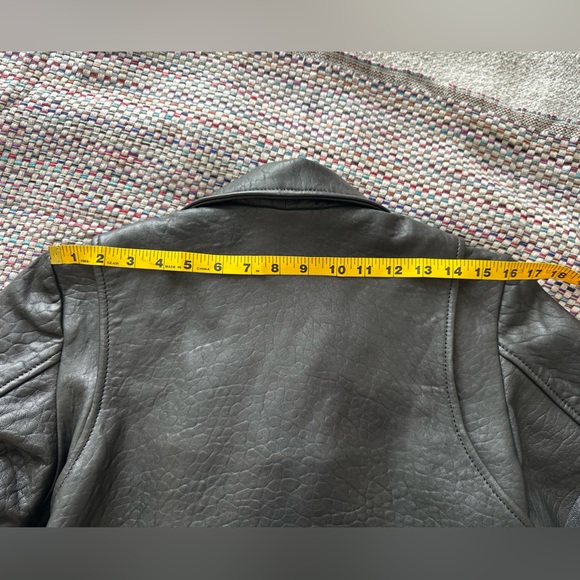 COPY - Understated Leather Oversized Scrunch Jacket - Picture 10 of 15